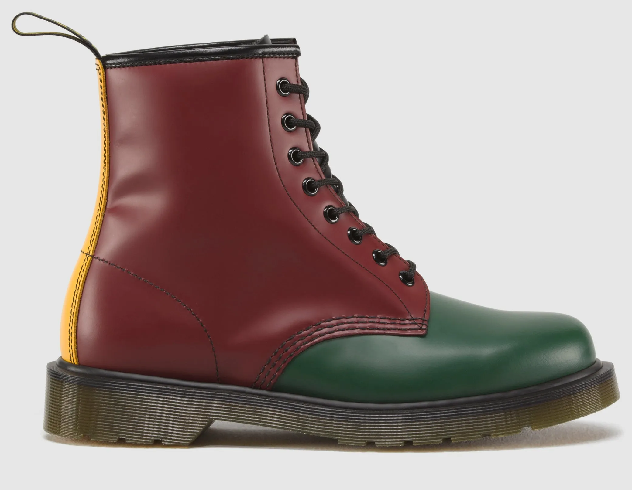 1460 Green Cherry Red Yellow Smooth Leather Lace Up Boot