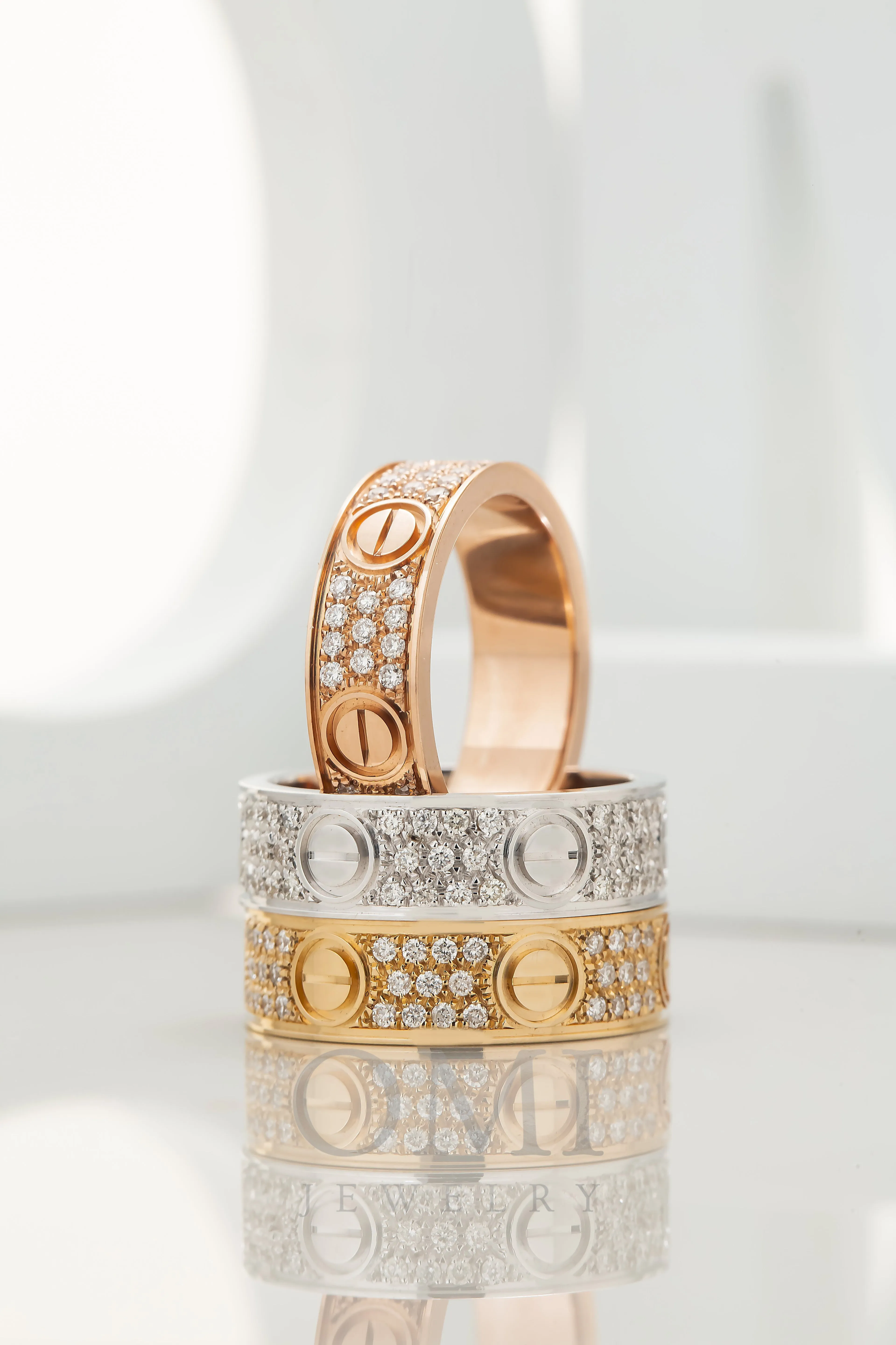 18K Gold Diamond Custom Bangle Bracelet & Ring Deal