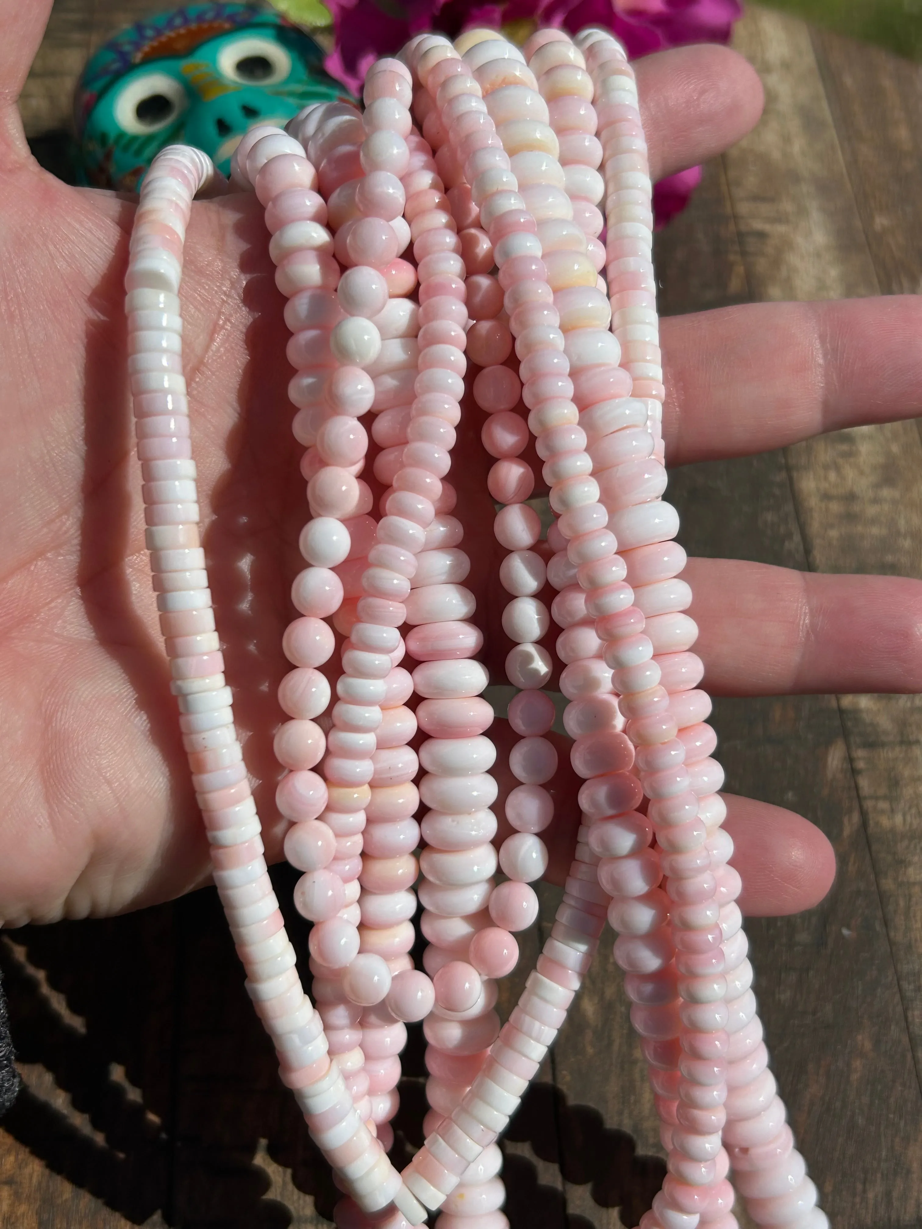 23" 5 Strand Pink "Cotton Candy" Necklace