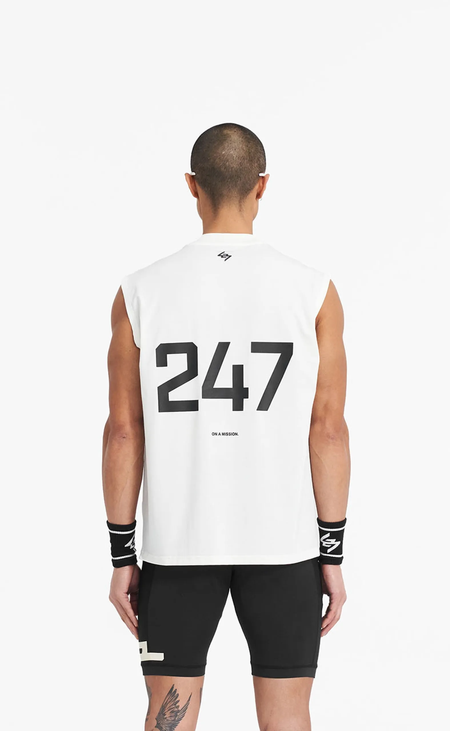 247 OVERSIZED FLAT WHITE TANKTOP