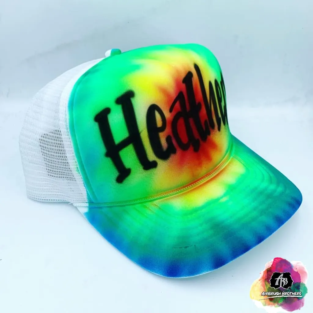 Airbrush Reversed Tie Dye Hat Design