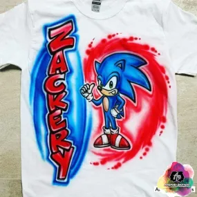 Airbrush Sonic the Hedgehog Shirt Design