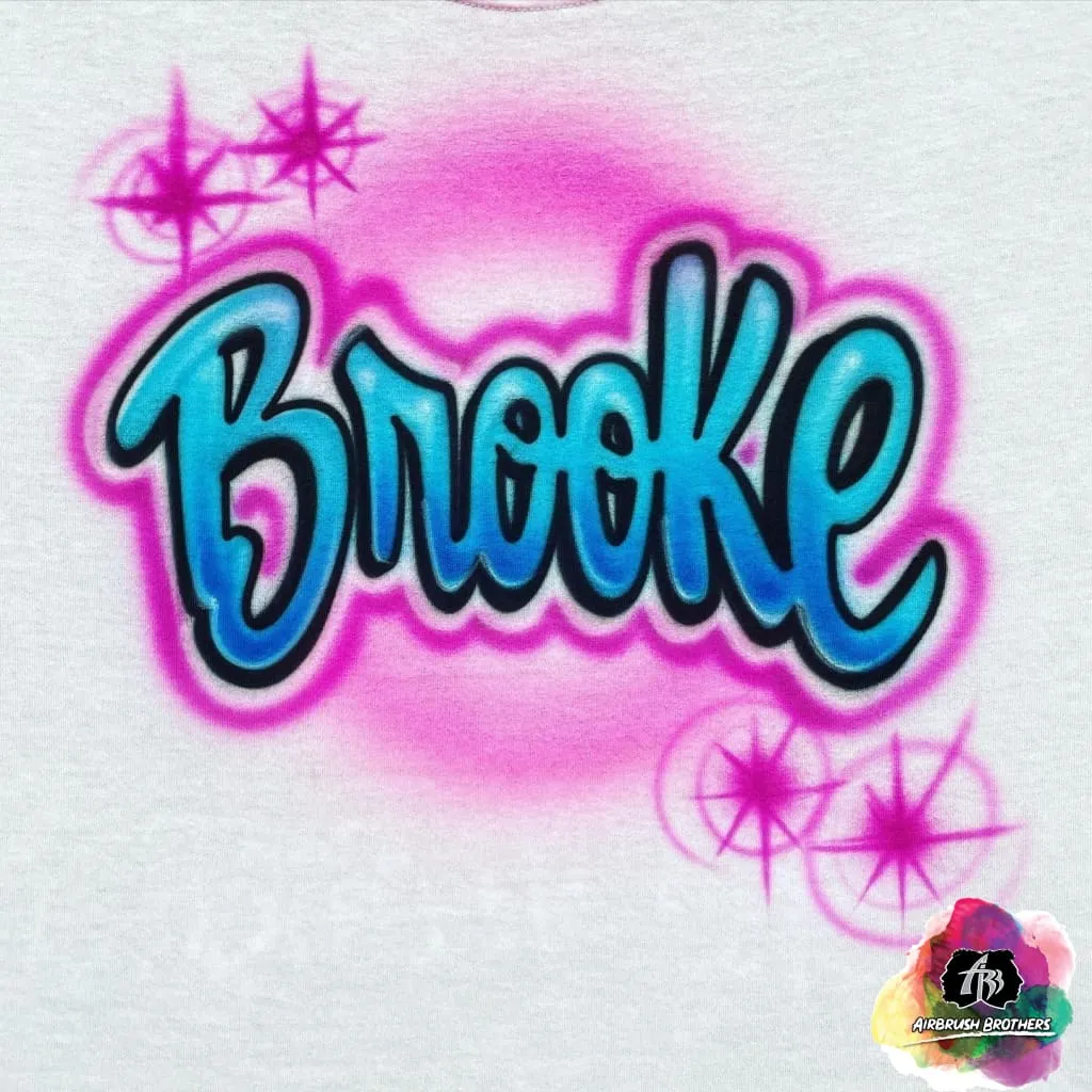 Airbrush Two Colored Name Shirt Design