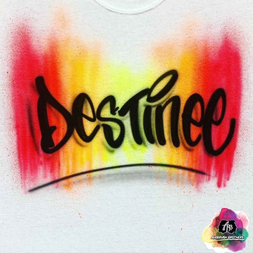 Airbrush Vertical Multicolor Shirt Design