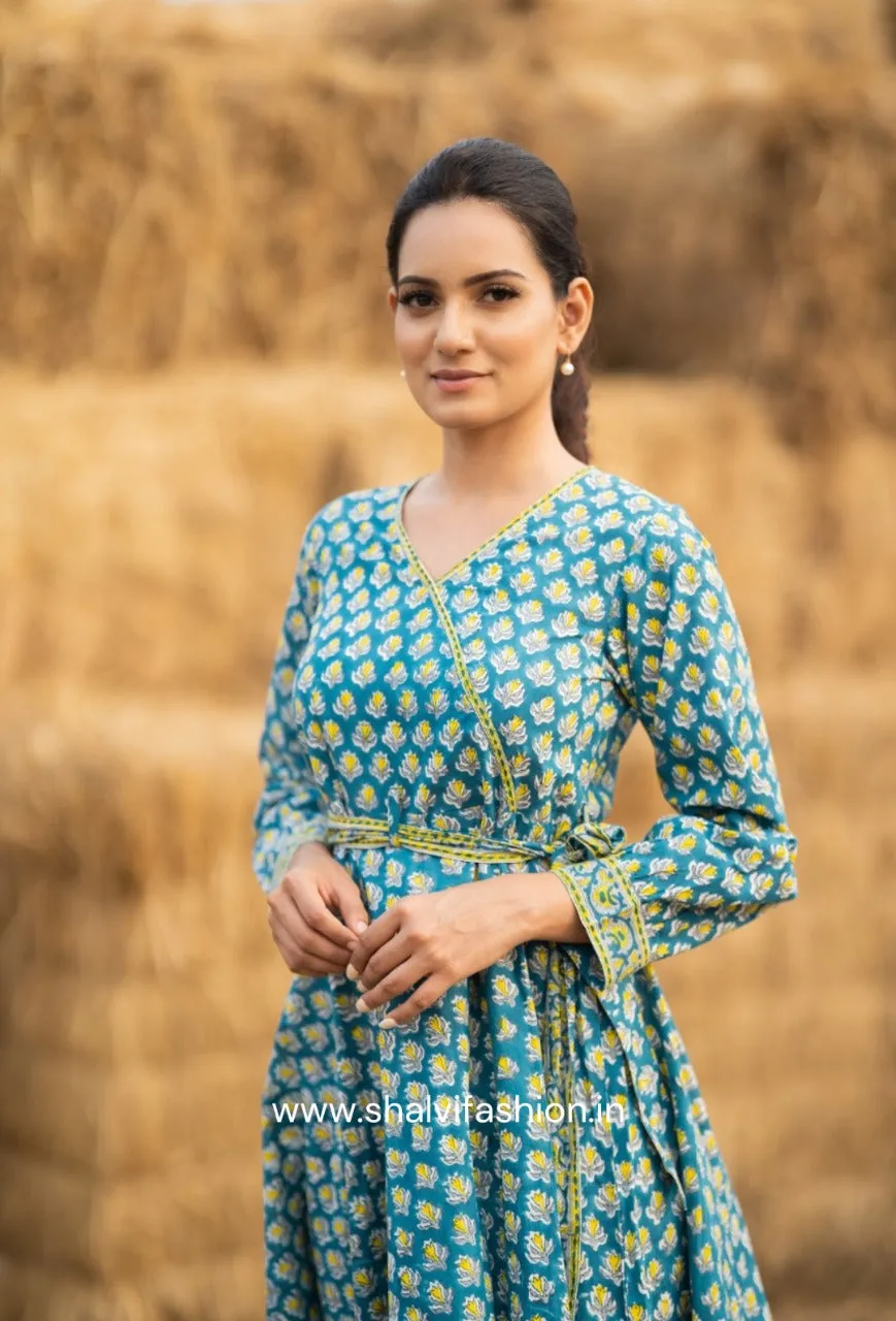 Akira Angrakha Style Pure Cotton Dress (CDR12)