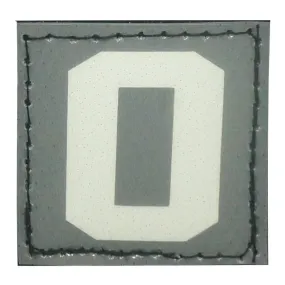 BIG NUMBER 0 PATCH - BLUE GLOW IN THE DARK