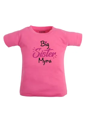 Big Sister W/ Custom Name KIDS T SHIRT