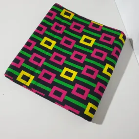 Black and Pink African Ankara Fabric