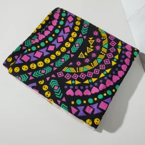 Black Multicolor African Ankara Fabric