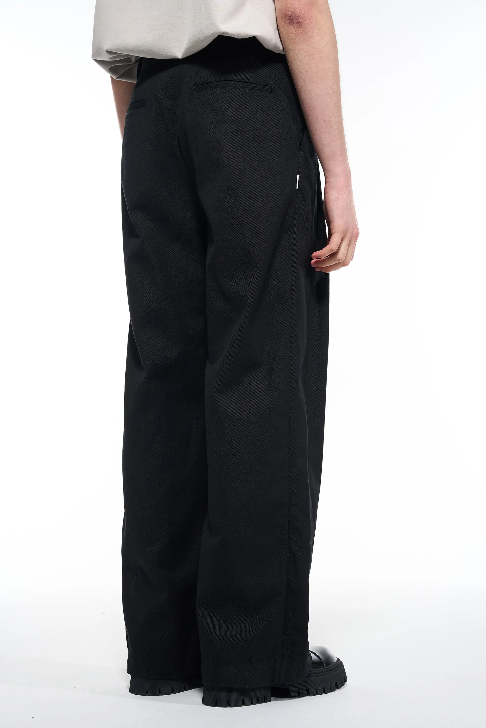 Black Pinched Seam Track Pants