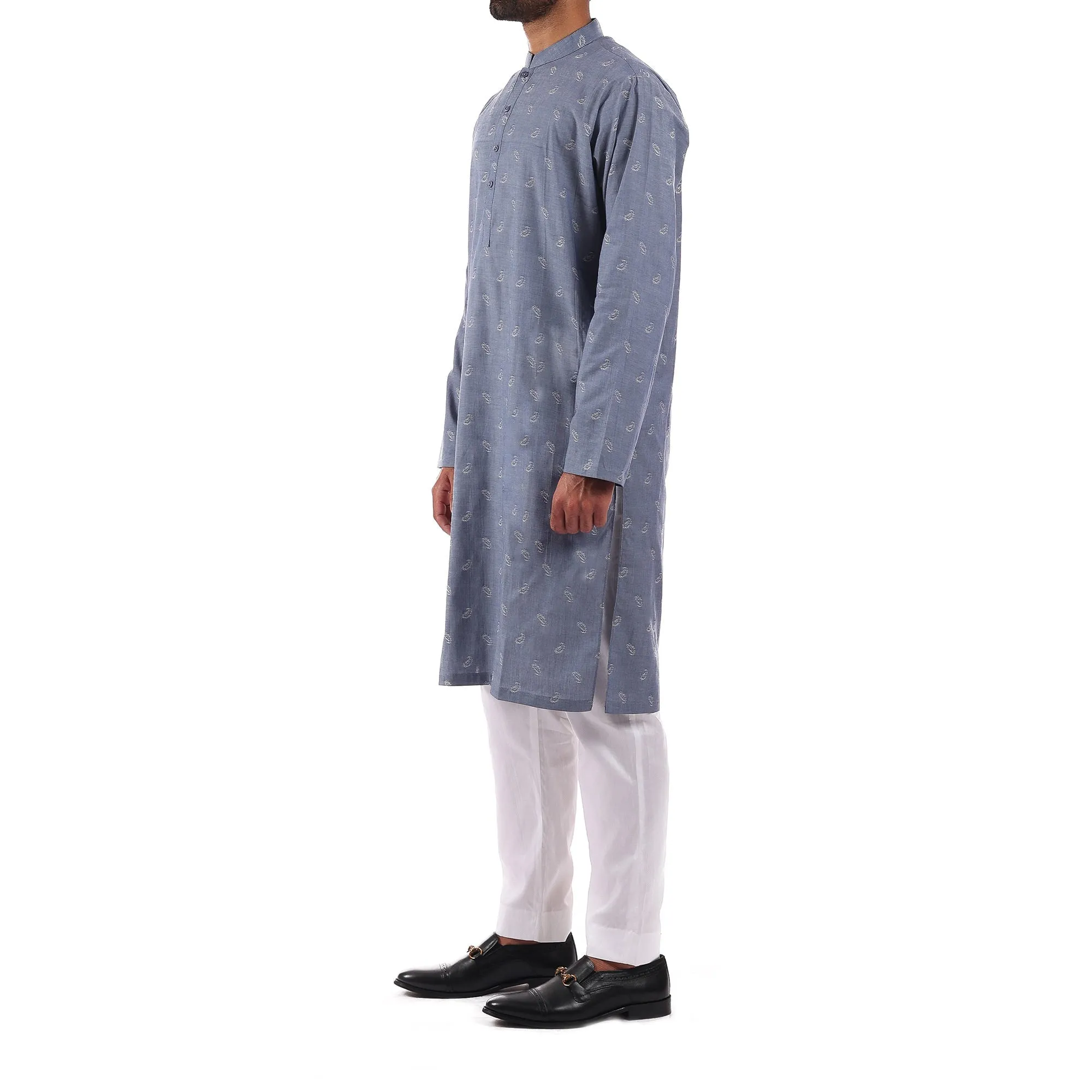 Blue Booti Print Kurta