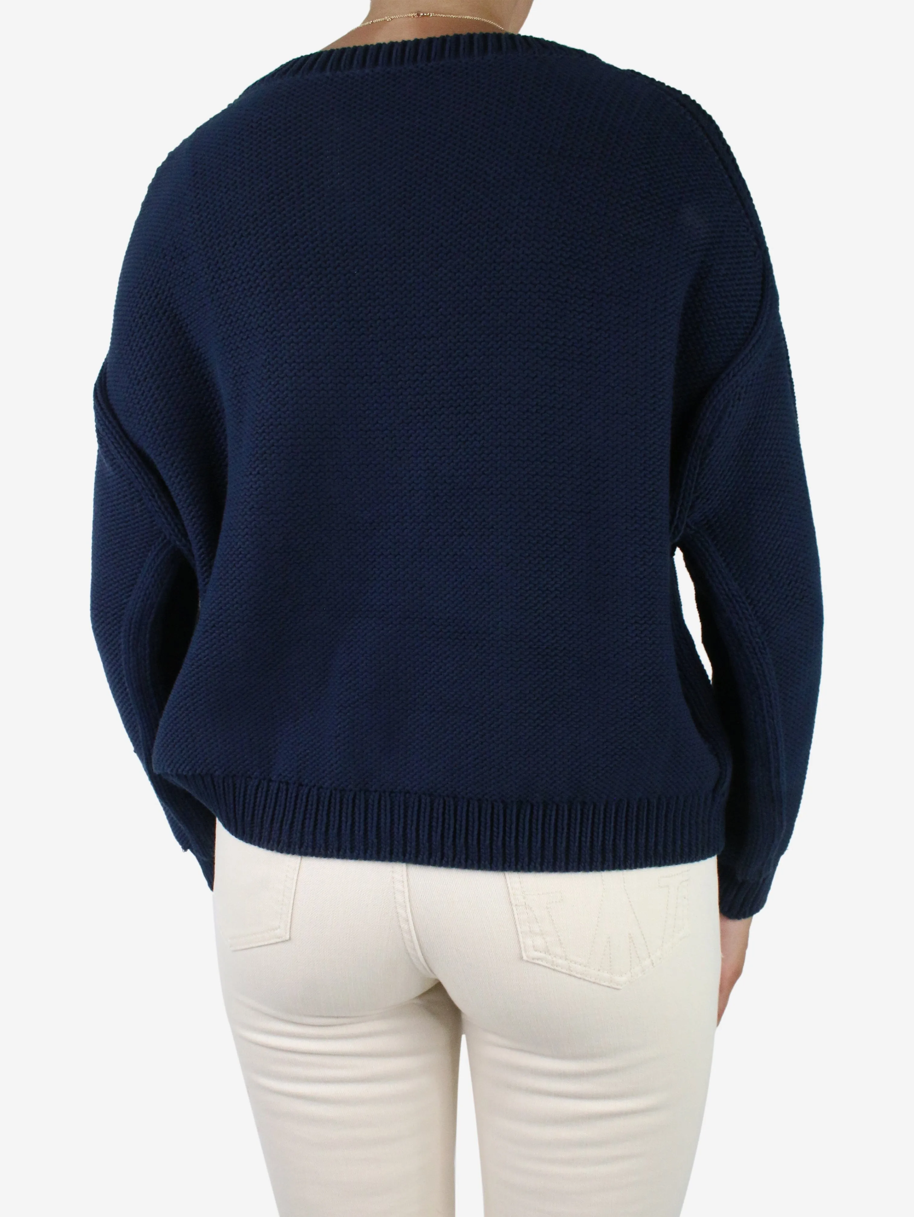 Blue crewneck jumper - size M