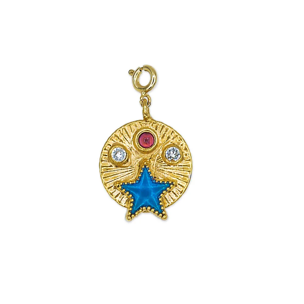 Blue Star Charm