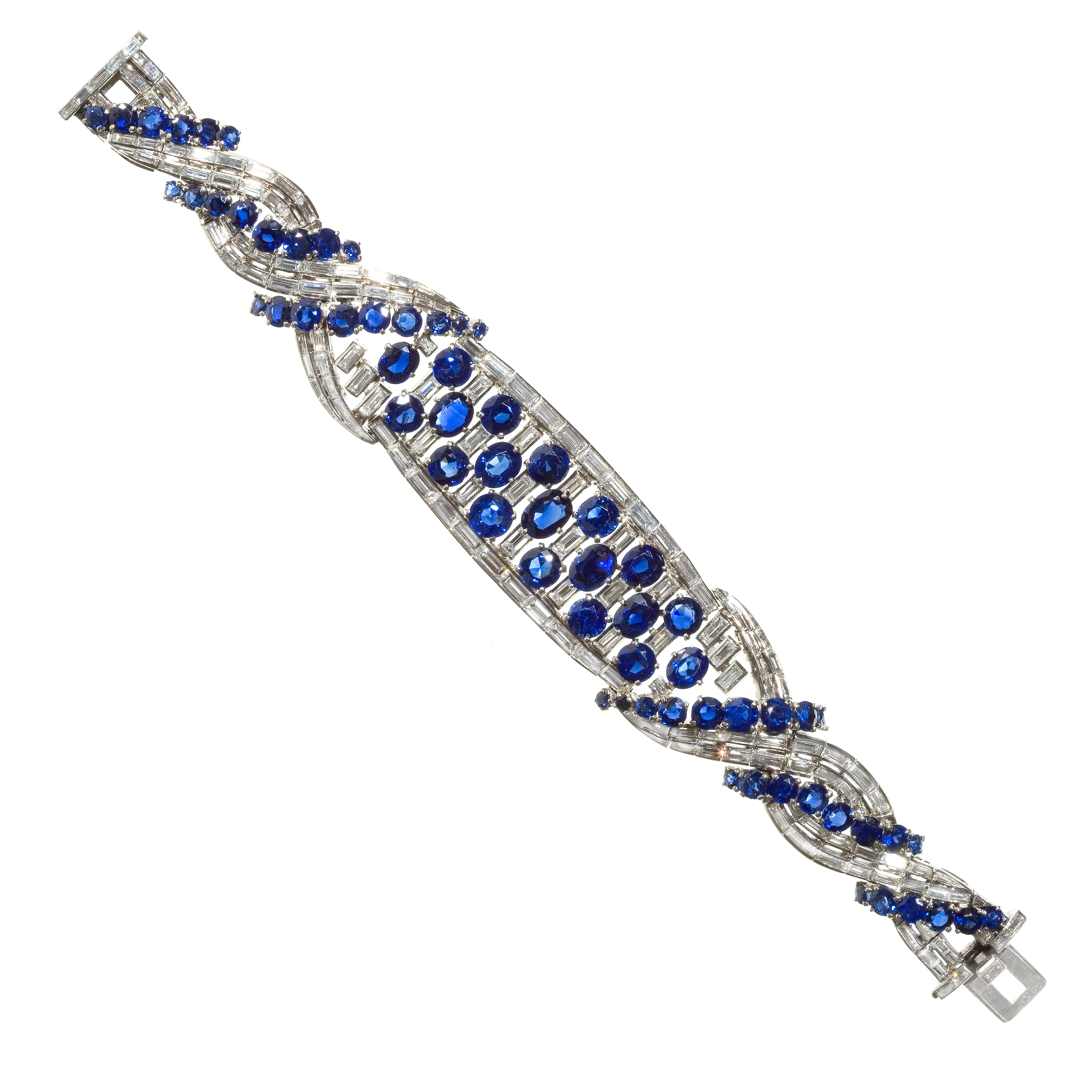 Boucheron Paris Untreated Sapphire and Diamond Bracelet