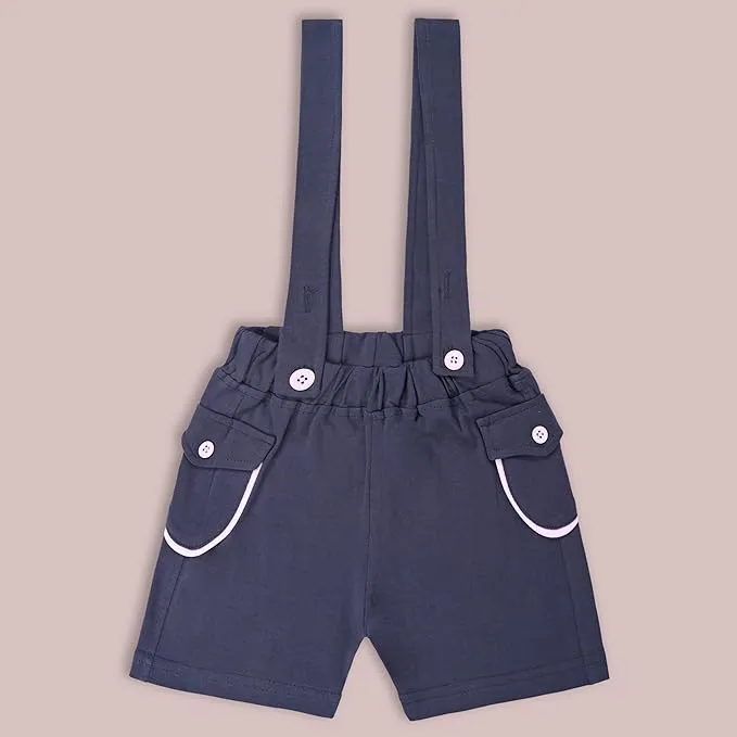 Boys Conversational Printed Cotton Dungaree Set