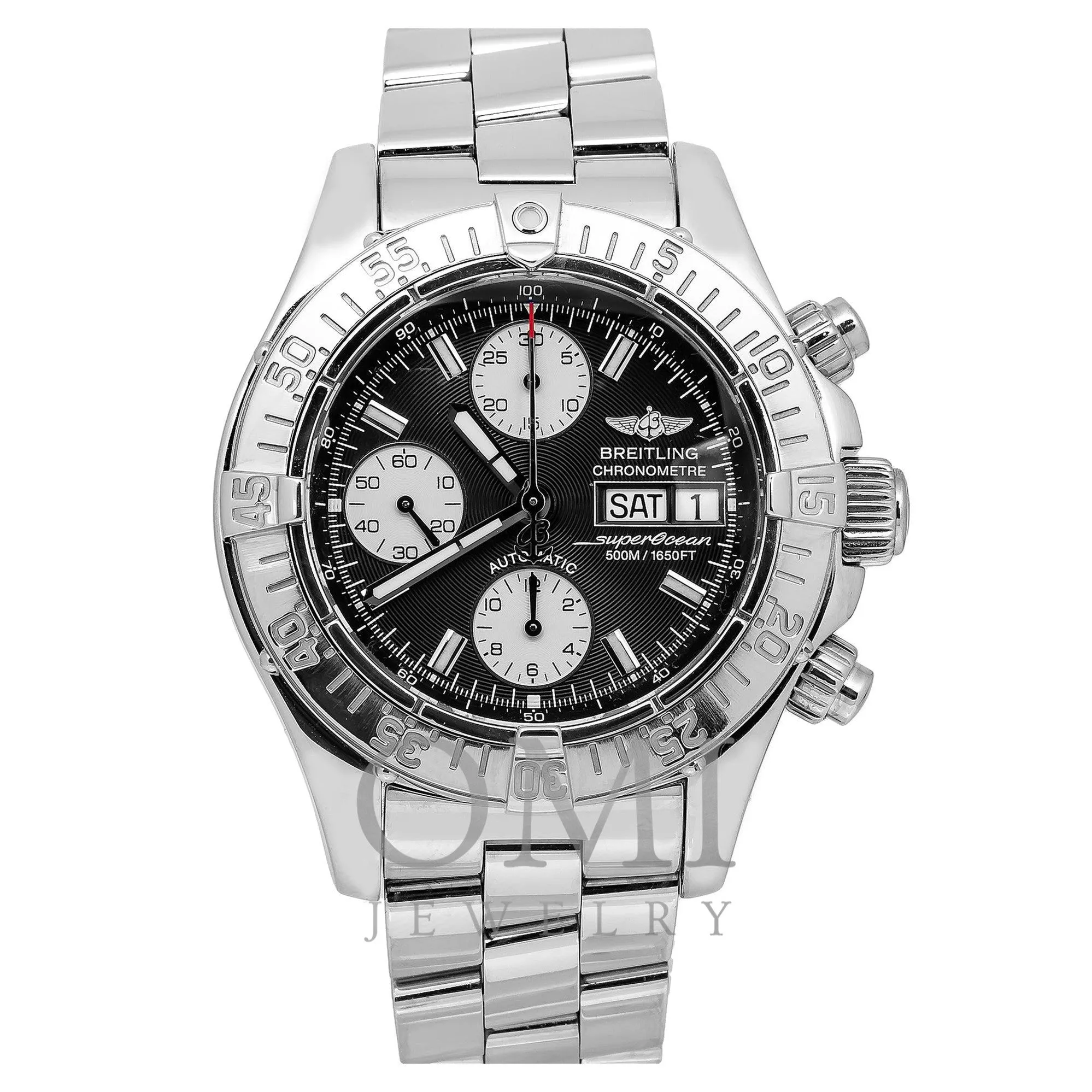 Breitling Superocean Chronograph II A13340 42MM Black Dial With Stainless Steel Bracelet