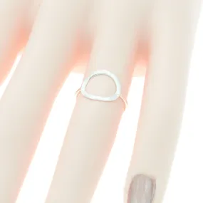 Brushed Metal Circle Ring