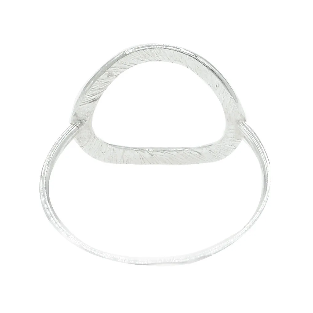 Brushed Metal Circle Ring