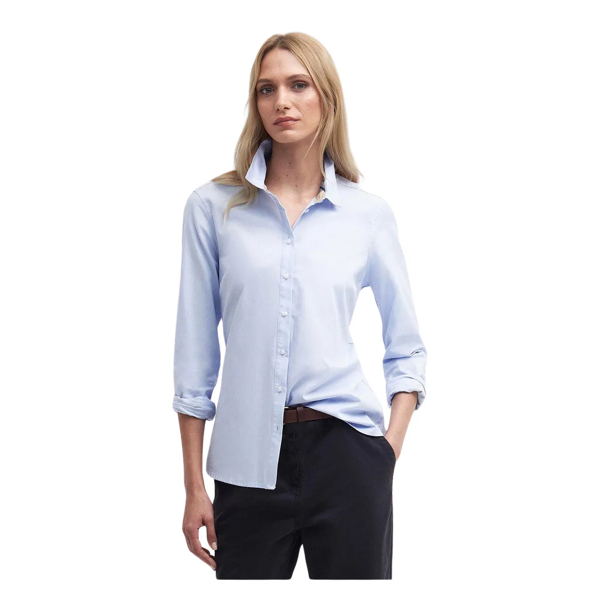 Camicia Donna Barbour Derwent Celeste