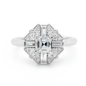 Carre Cut Diamond Ring