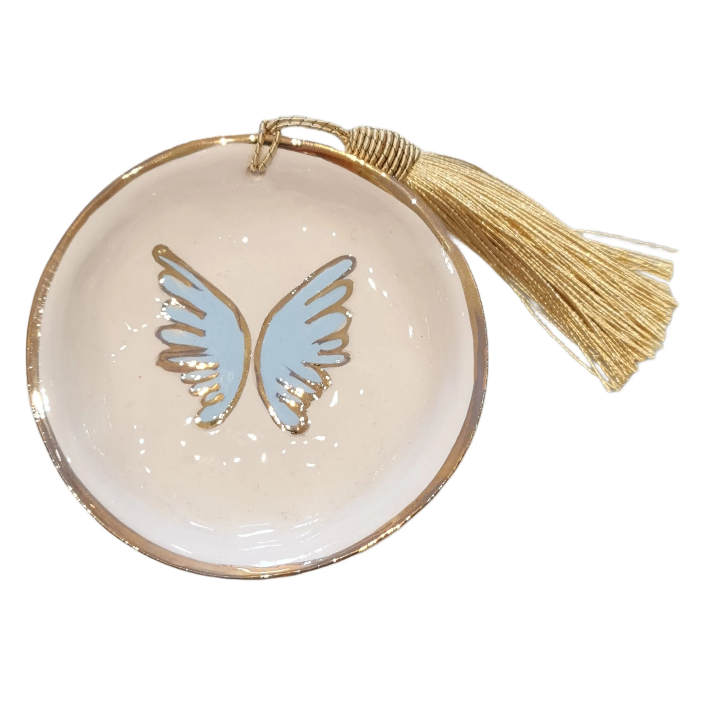 Ceramic Butterfly Trinket Dish Blue