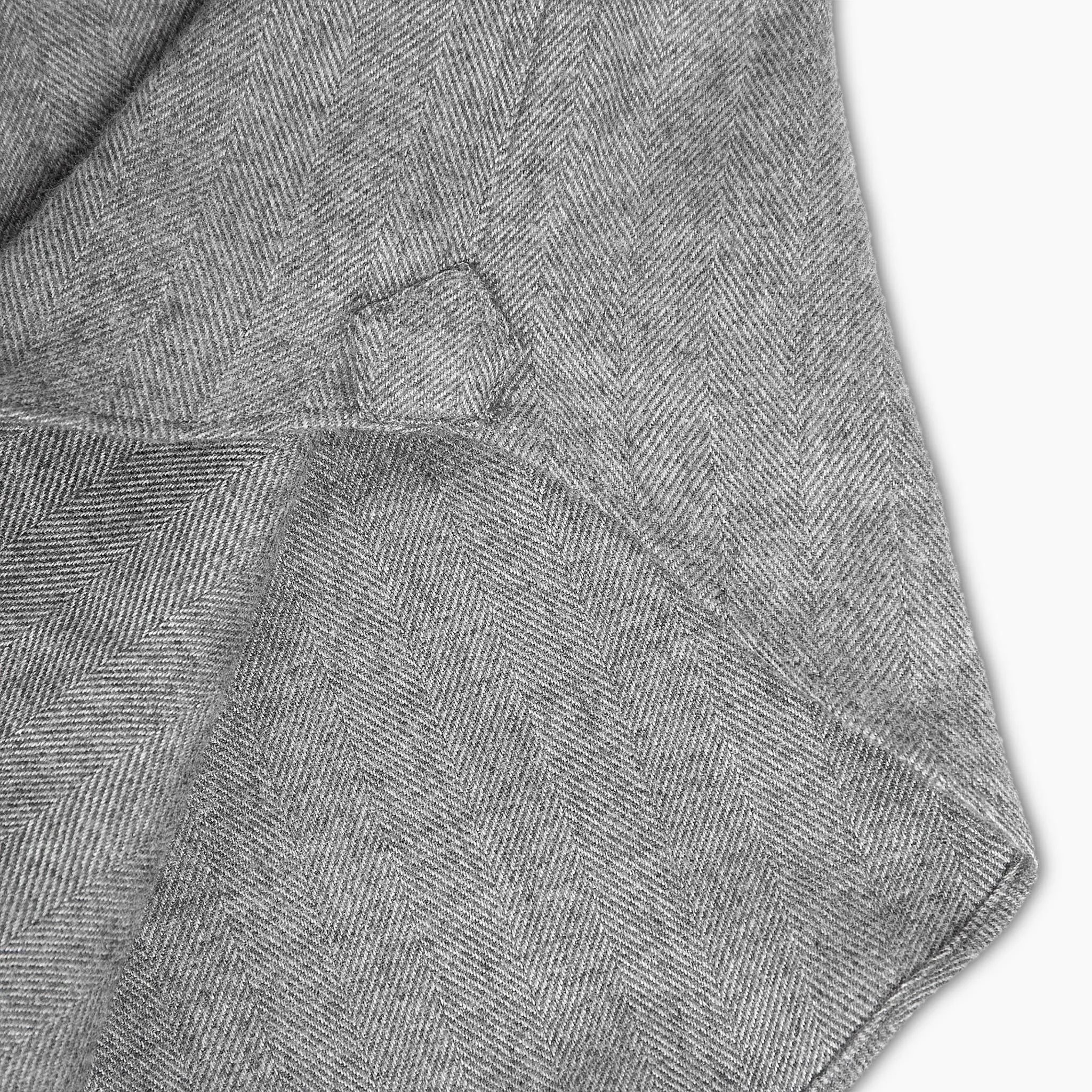 Clamenc Soft cotton Melton Herringbone (dark grey melange)