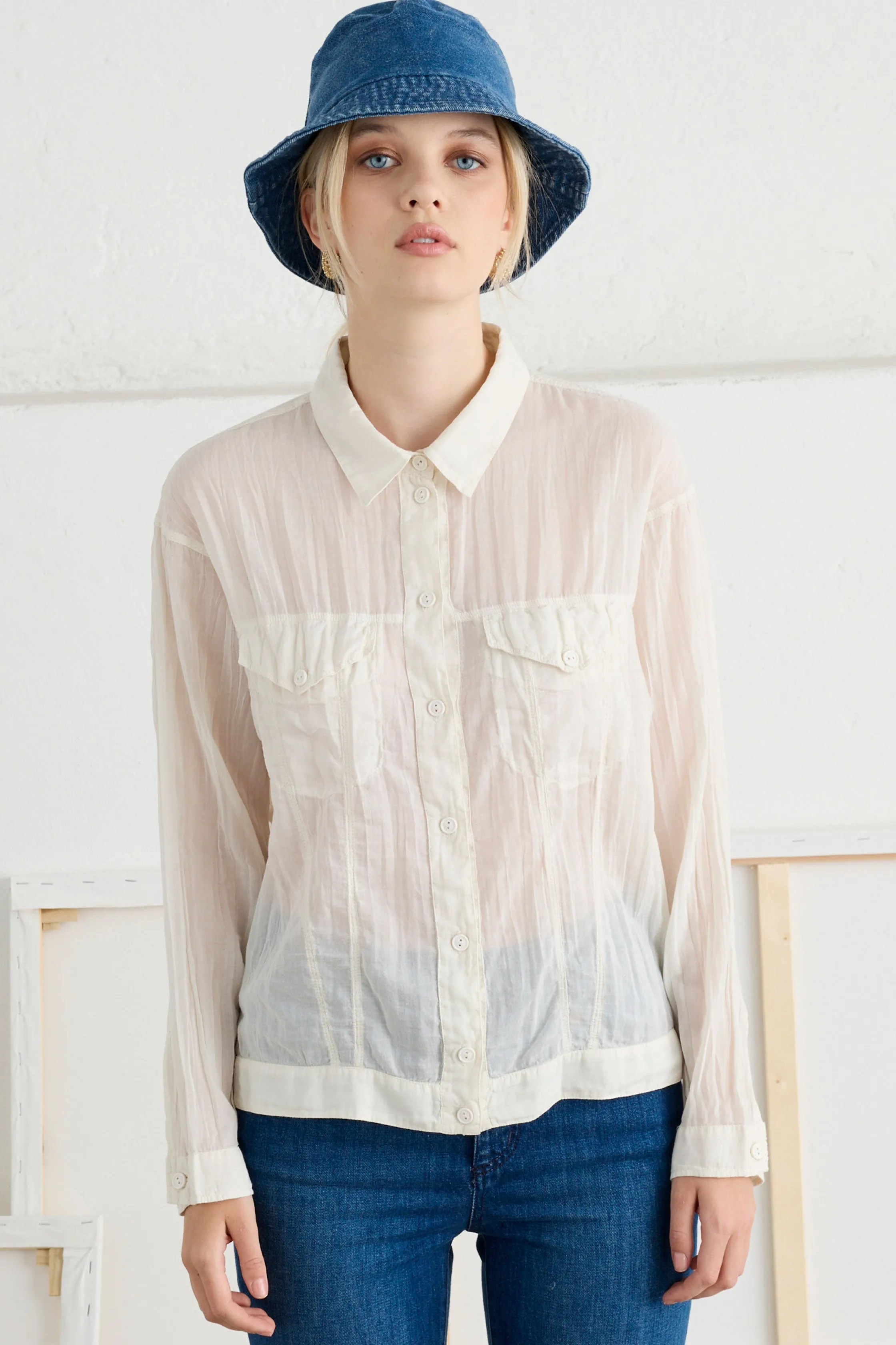 Cotton Muslin Jacket Garment-Dyed 775U 7504