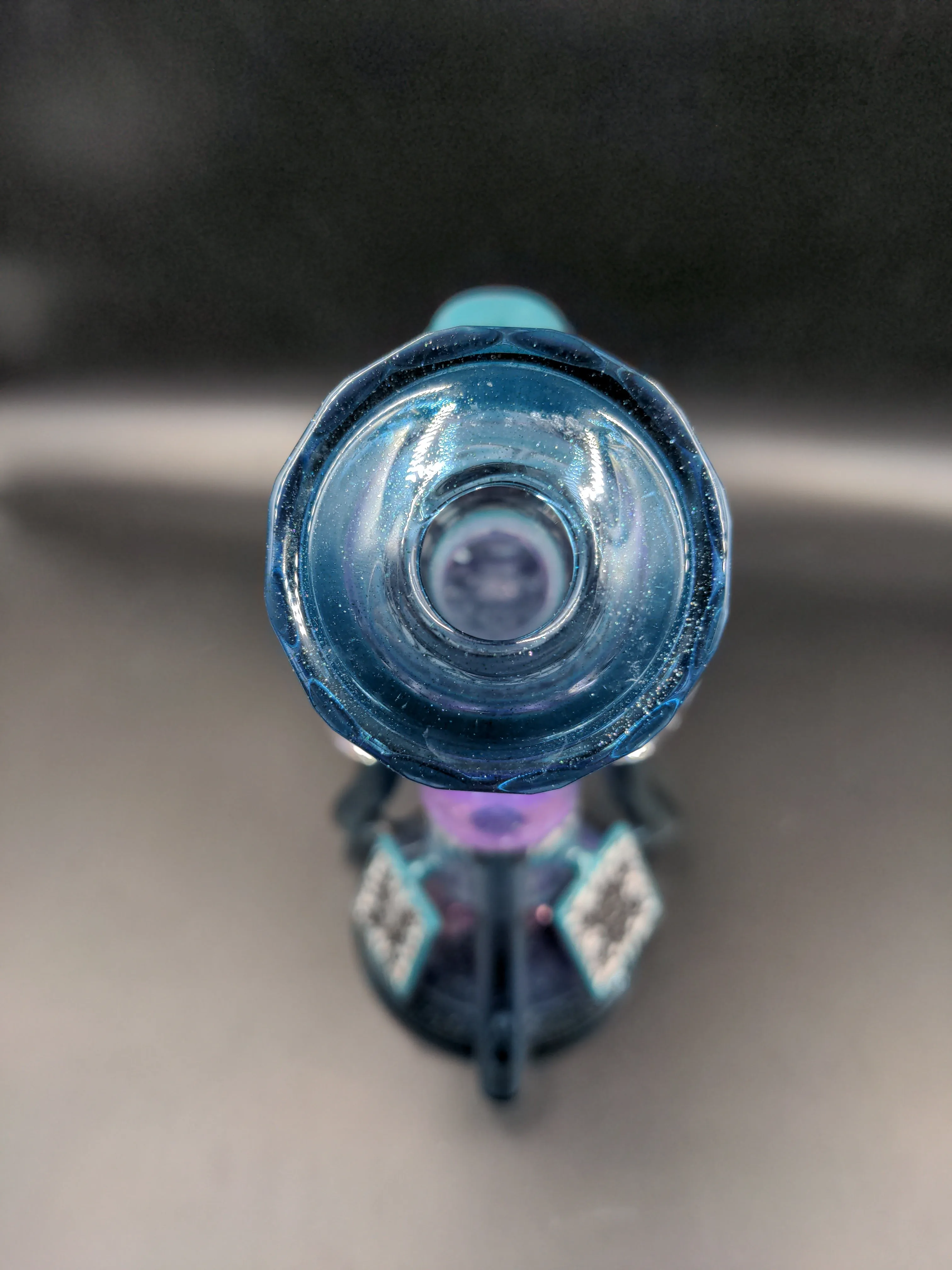 Crushed Opal Heady Triple Recycler Rig - By Gobs Glass