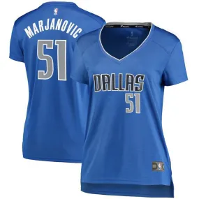 Dallas Mavericks Boban Marjanovic Fanatics Branded Replica Fast Break Player Icon Jersey Womens - Blue | Ireland P8721Z1