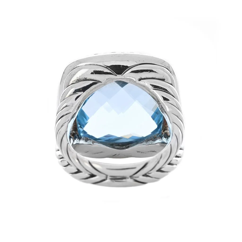 David Yurman | Albion Blue Topaz   Diamond Ring