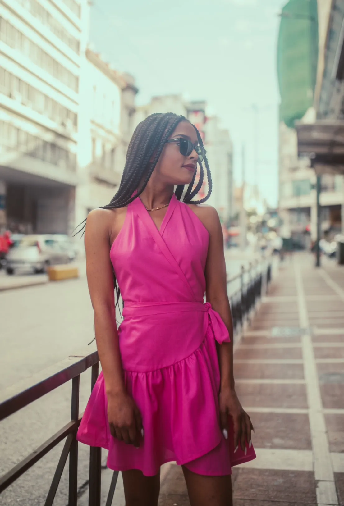 “Daylily” skirt in hot pink