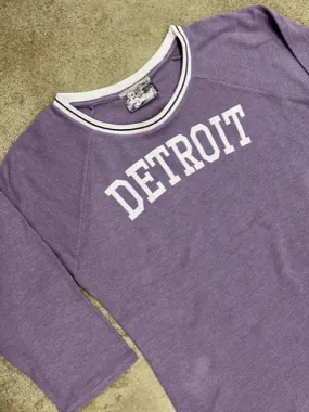 Detroit Collegiate Thermal 3/4 Sleeve Tee / Lilac / Women's