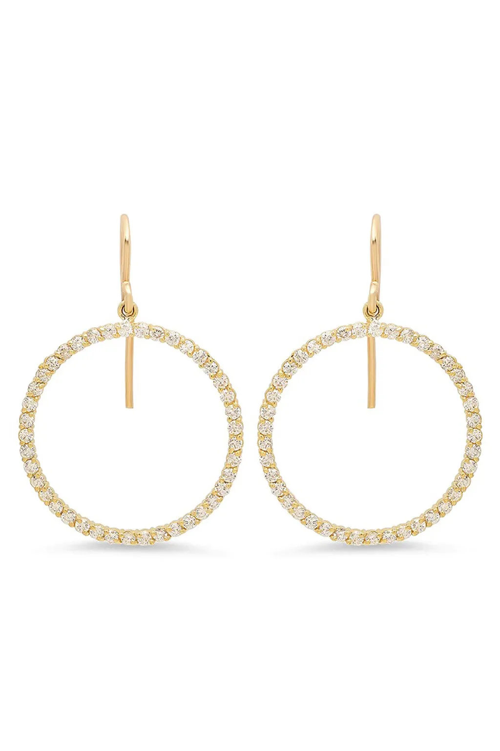 DIAMOND OPEN CIRCLE EARRINGS