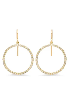 DIAMOND OPEN CIRCLE EARRINGS