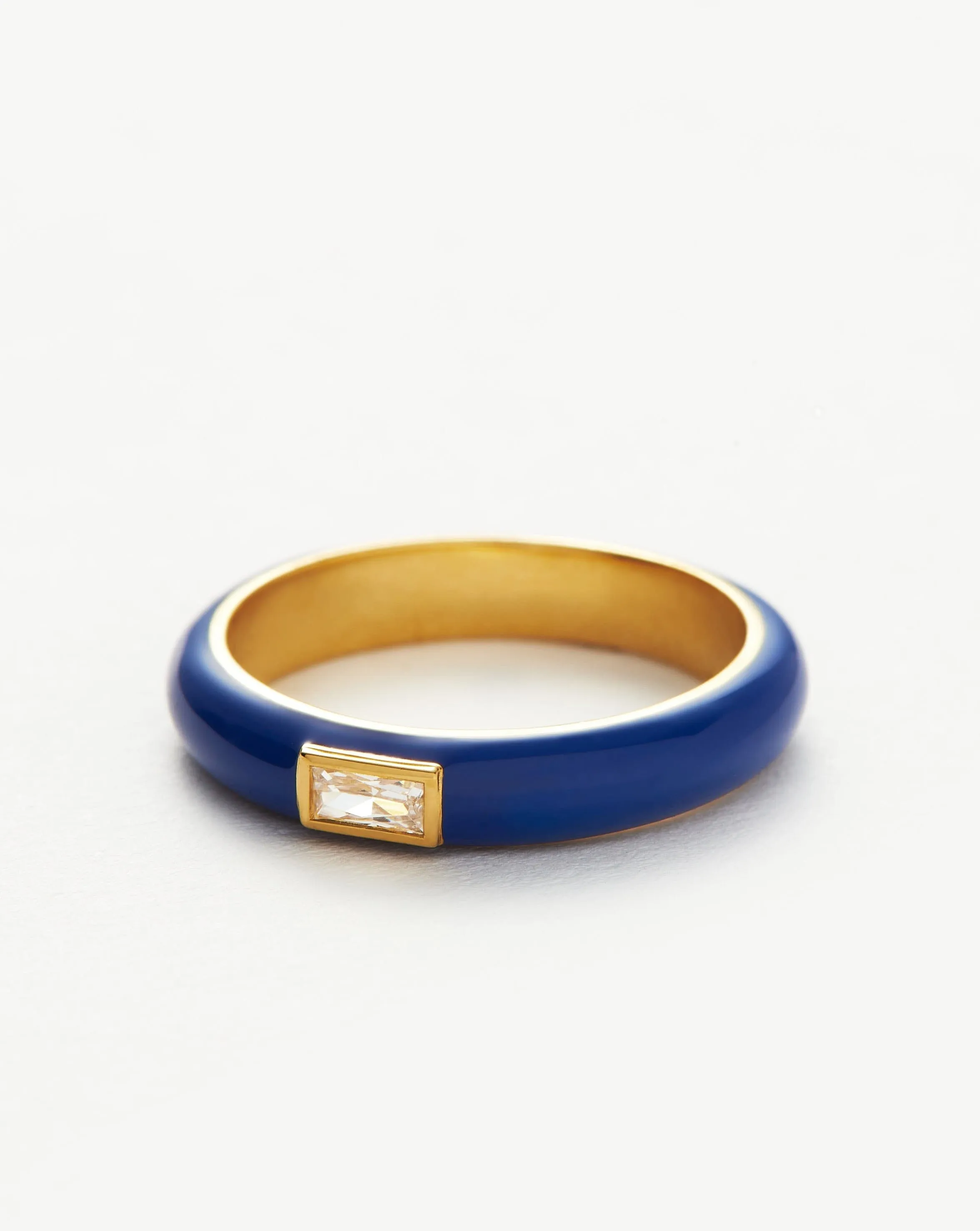 Enamel & Stone Stacking Ring