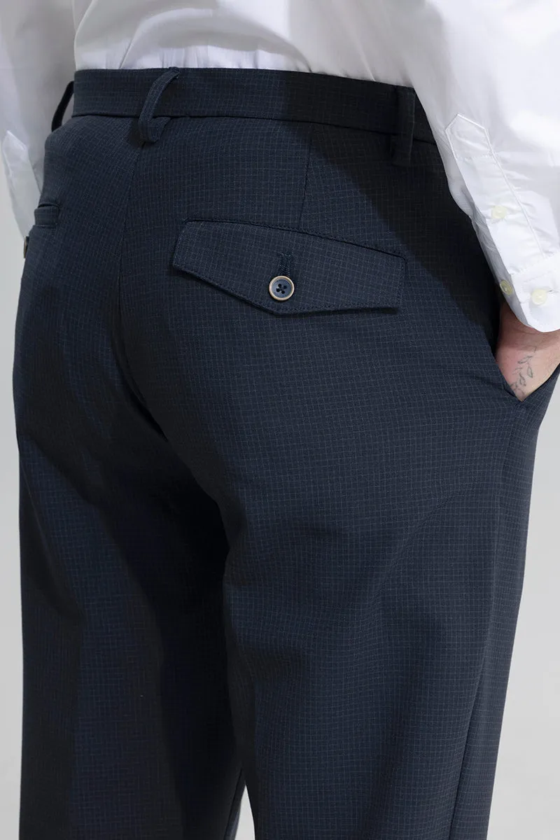 Extensive Waistband Navy Trouser