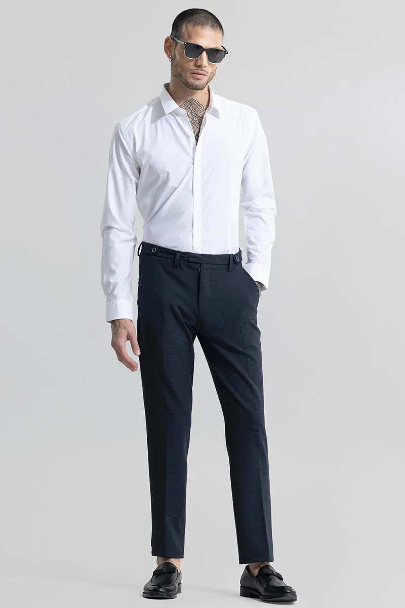 Extensive Waistband Navy Trouser