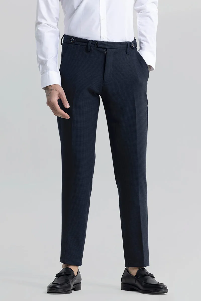 Extensive Waistband Navy Trouser