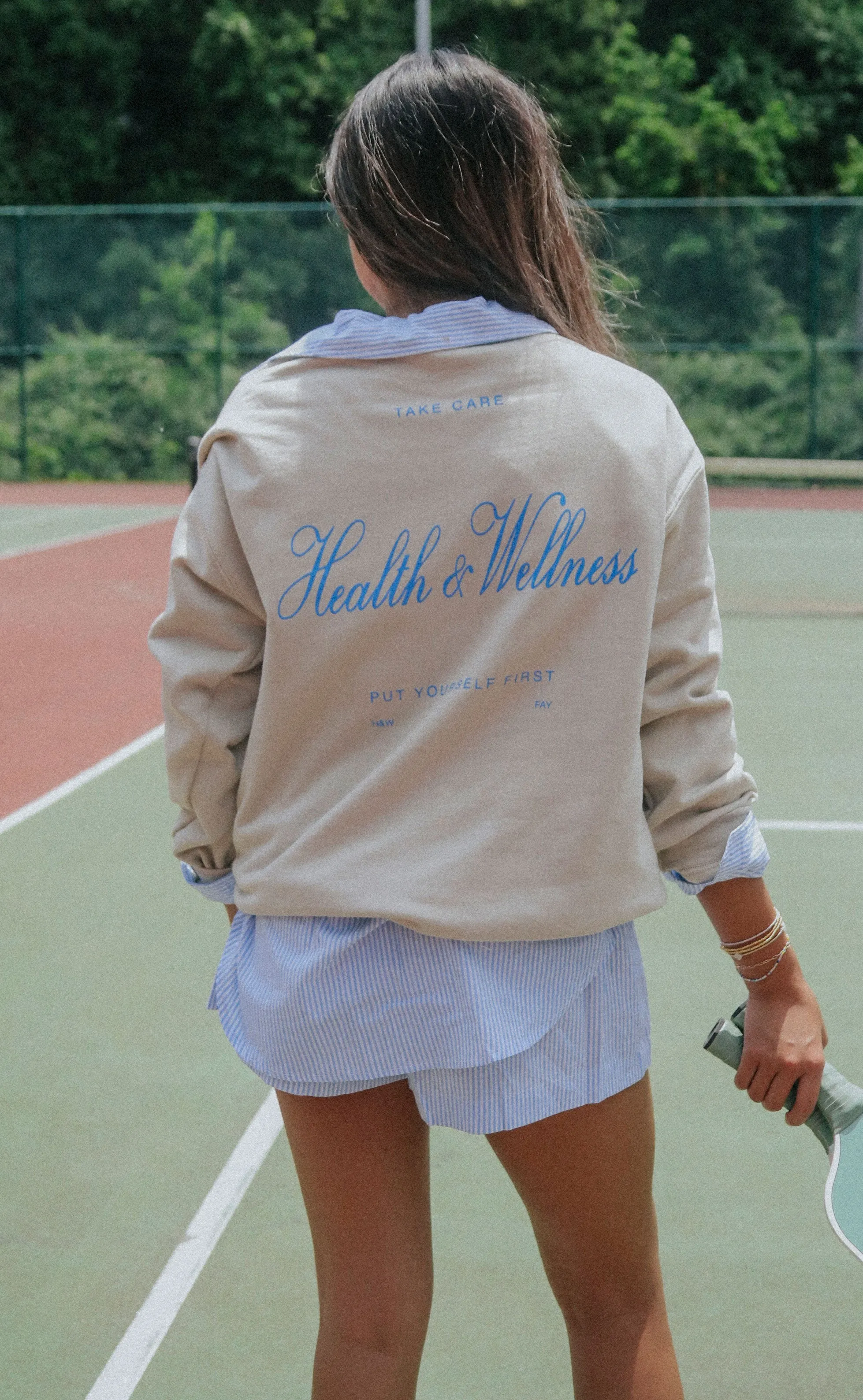 friday   saturday: health and wellness sweatshirt