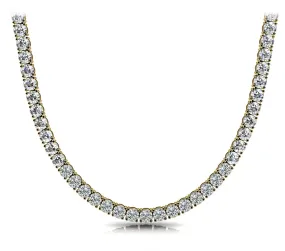 GALE 40 Carat Diamond Tennis Necklace in 18K Yellow Gold 4 prong set  50 pointer F Color VS1 Clarity BY MIKE NEKTA