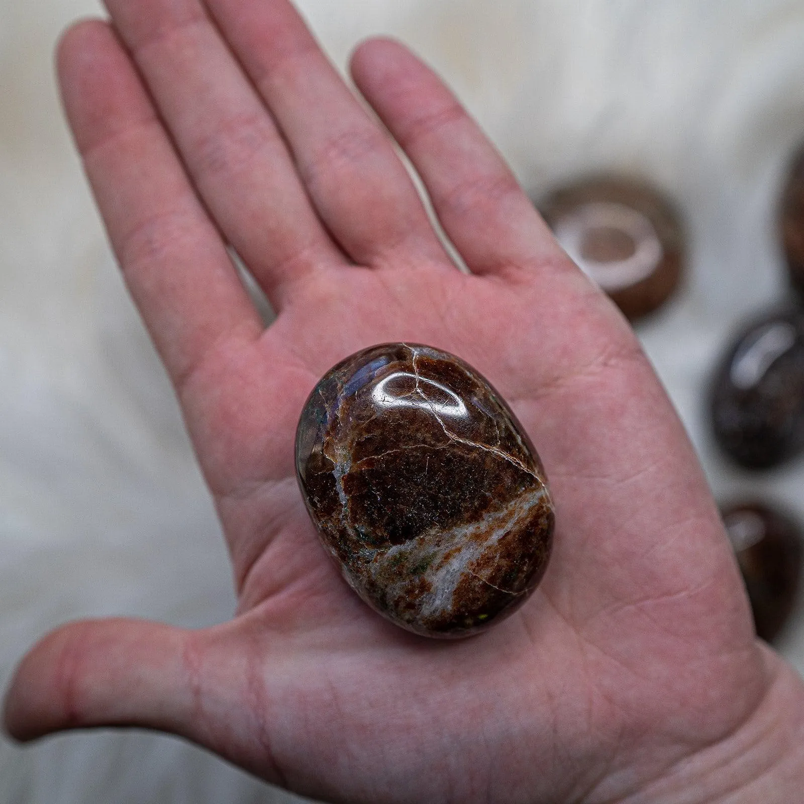 Garnet Pillow Palm Stones~ Reenergize and Align Chakras