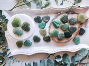 Green Aventurine Flat Mini Hearts