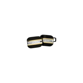 IBGoodman Stainless Steel Black and Yellow IP-Plated with Crystal Cuff Links