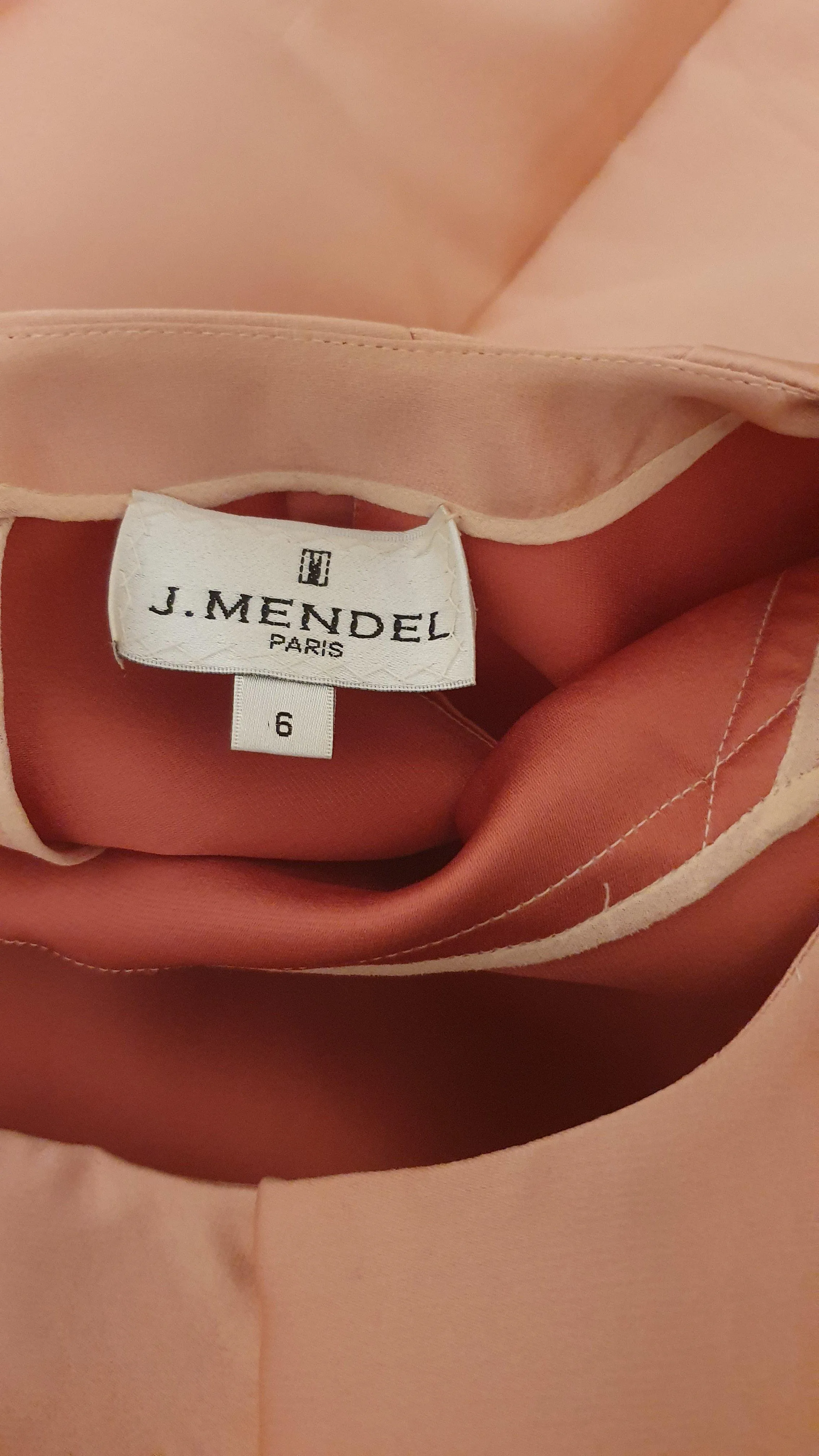 J.MENDEL Oyster Pink Silk Backless Mini Dress (UK 8)