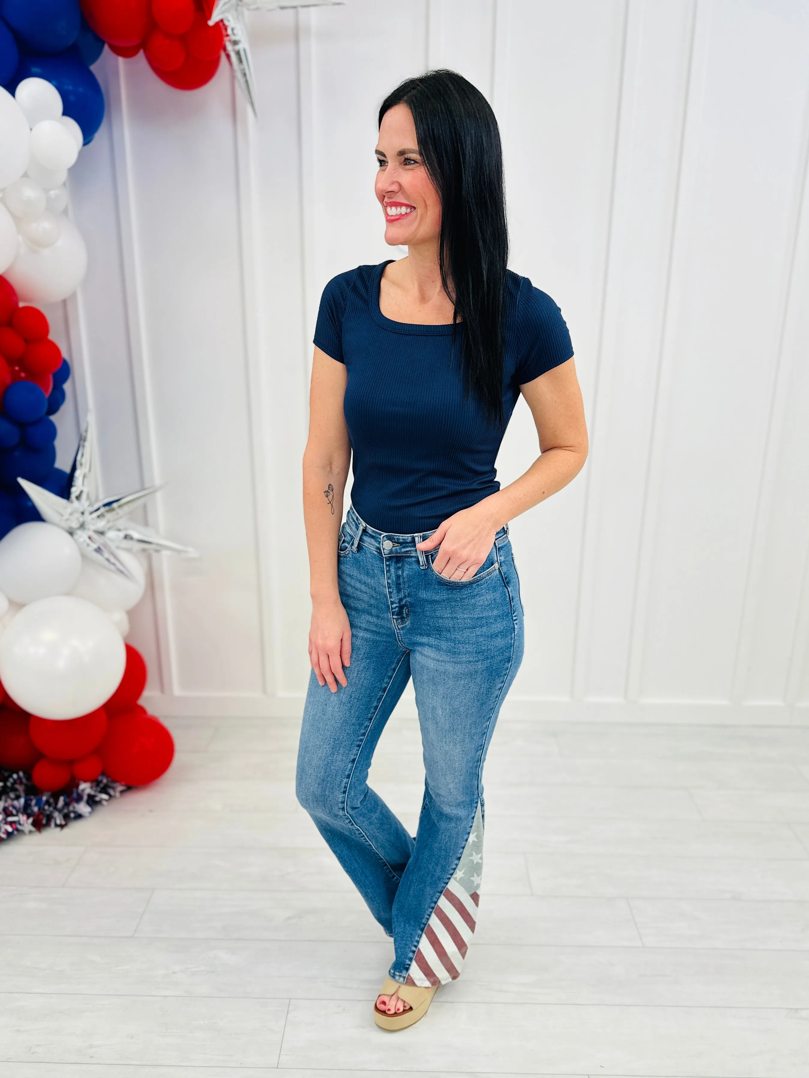 Judy Blue REG/CURVY Miss Americana Flare Jeans