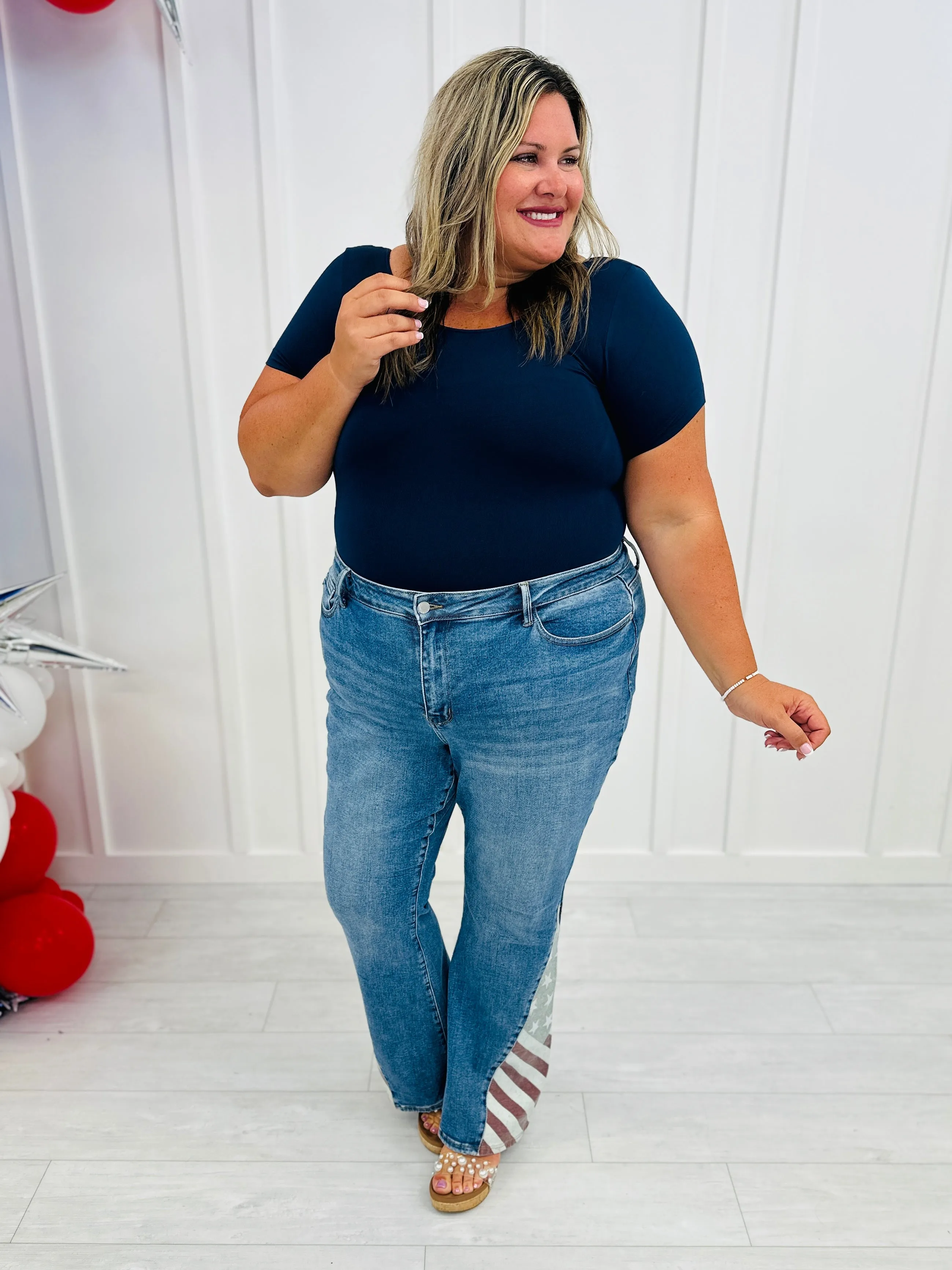 Judy Blue REG/CURVY Miss Americana Flare Jeans