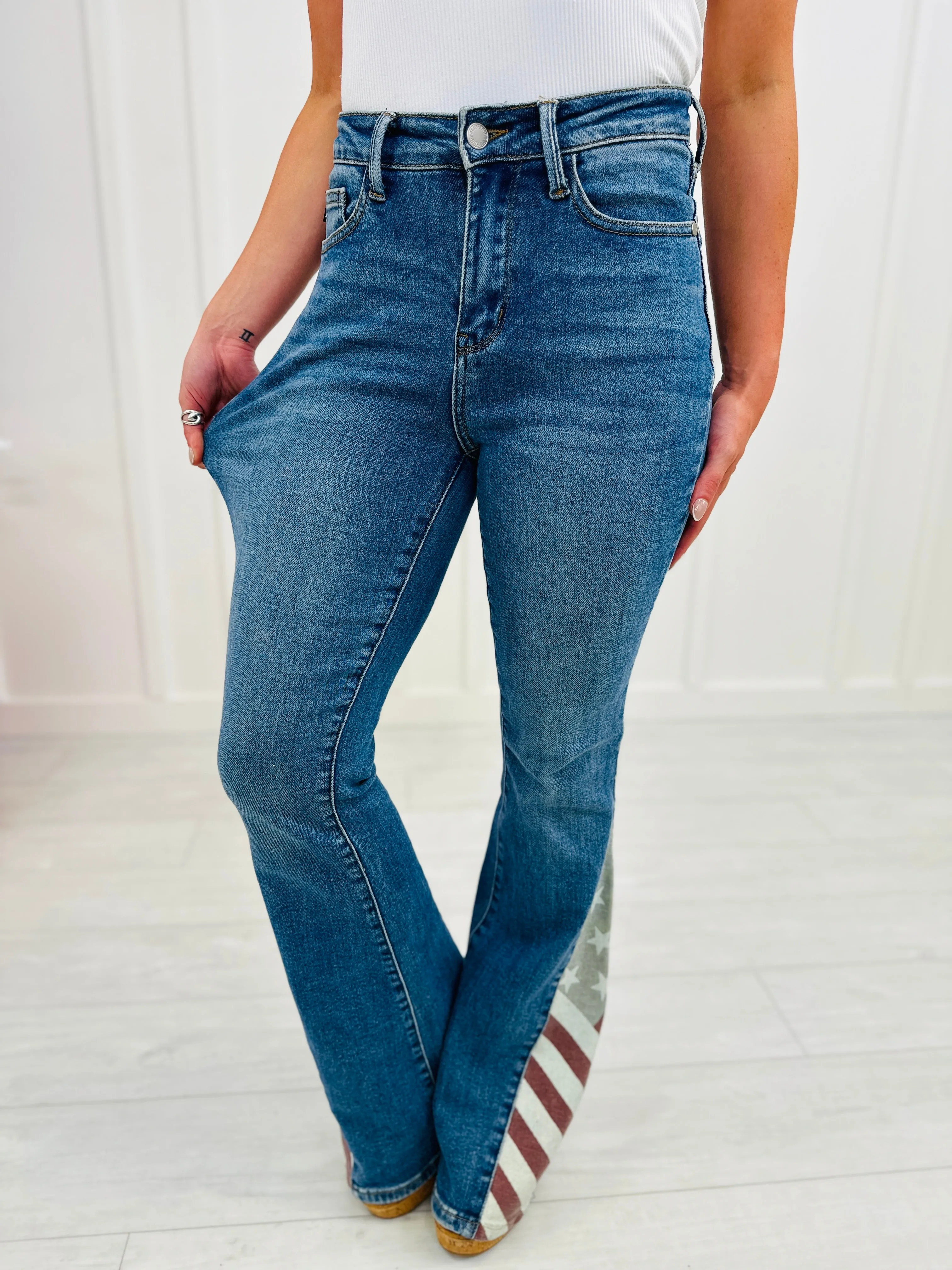 Judy Blue REG/CURVY Miss Americana Flare Jeans