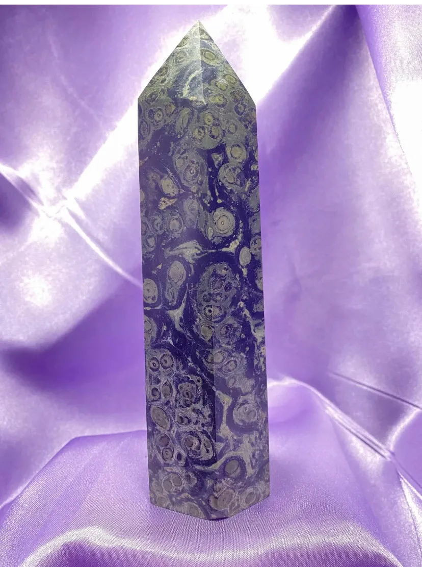 Kambaba jasper gemstone Tower point Obelisk