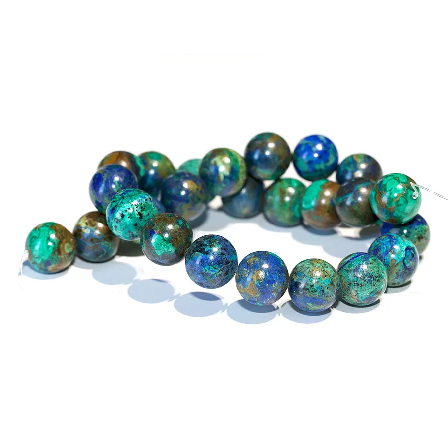 Lapis & Malachite 16mm Round - 15-16 Inch