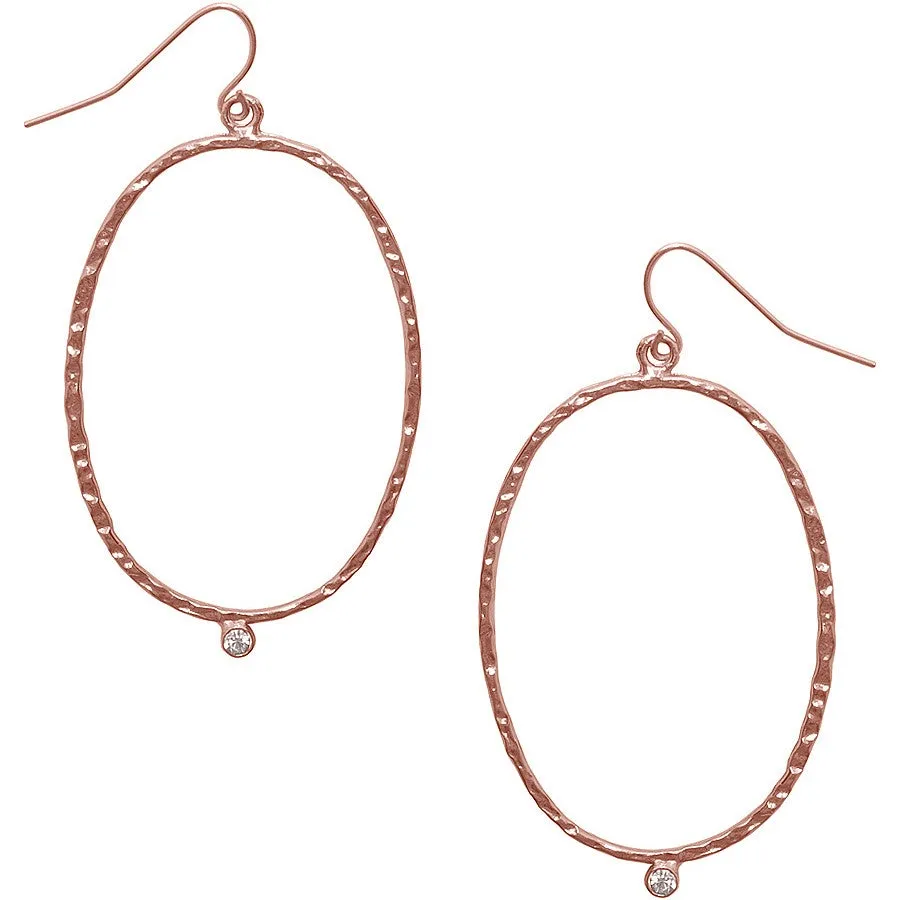 Large oval drop earrings